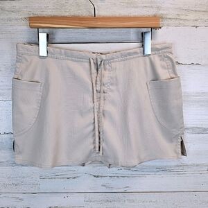 Patagonia Ripstop Waterproof Skorts Sz Medium Beige Adventure Hiking Activewear